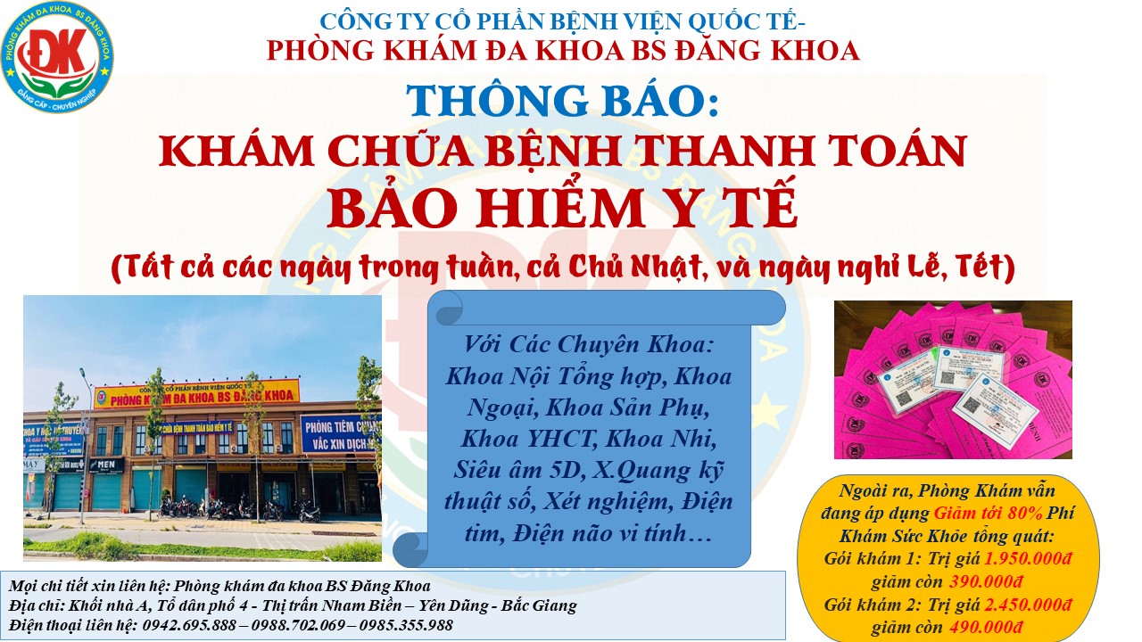 PHÒNG KHÁM DA KHOA BS ĐĂNG KHOA